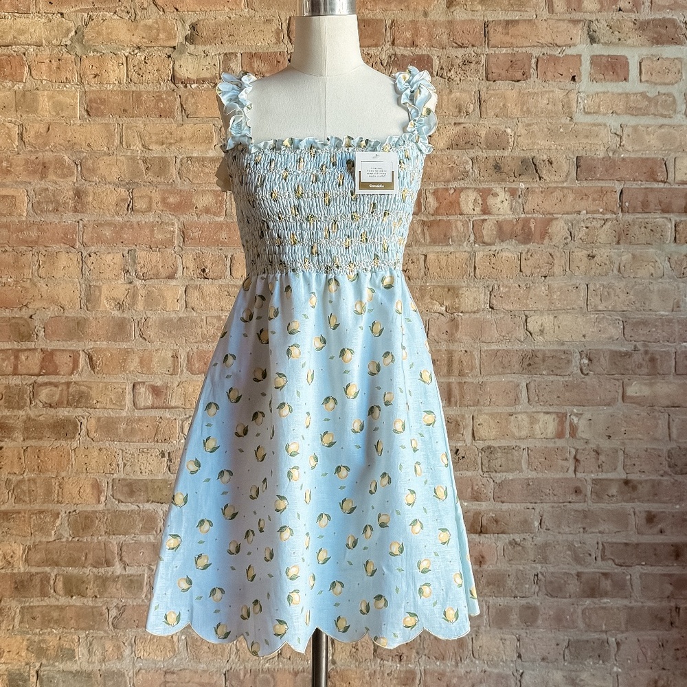 BNWT Dondolo Smocked Lemon Dress